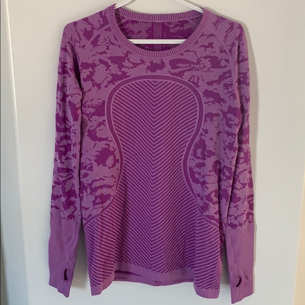 Lululemon Purple Camo Long Sleeve